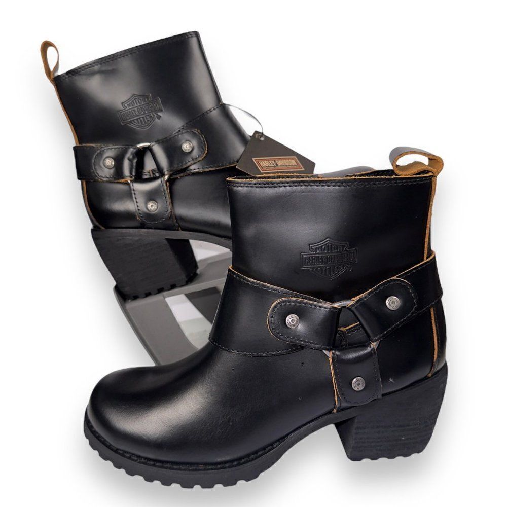 Harley-Davidson Lalanne Harness Motorcycle Boots Black D84686 Women's 6M